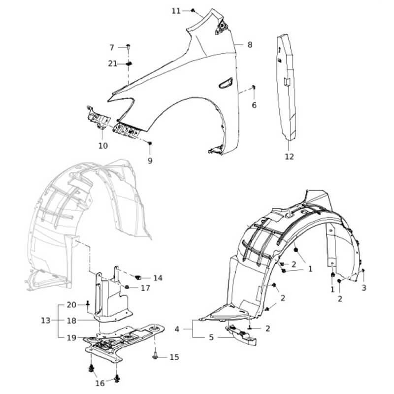Car Fenders Universal For Chevrolet Cruze