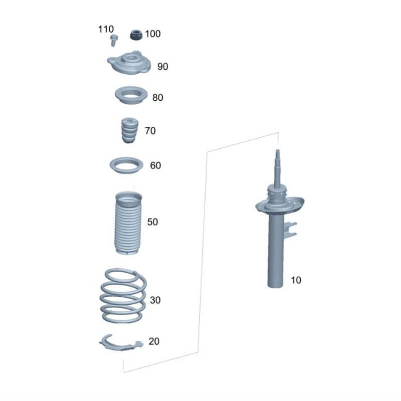 Shock Absorber For Steering System For Benz EQB260